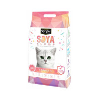 Kit Cat SoyaClump Soybean Litter Confetti соевый биоразлагаемый комкующийся наполнитель с легким ароматом клубники - 14 л