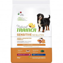 Trainer Natural Sensitive No Gluten Adult сухой корм для собак средних и крупных пород с лососем - 3 кг