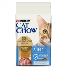 Сухой корм Purina Cat Chow Feline 3 in 1 для кошек с формулой тройного действия с домашней птицей - 400 г