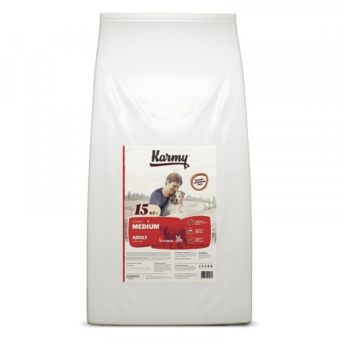 Сухой корм Karmy Medium Adult для взрослых собак средних пород с телятиной 2 кг