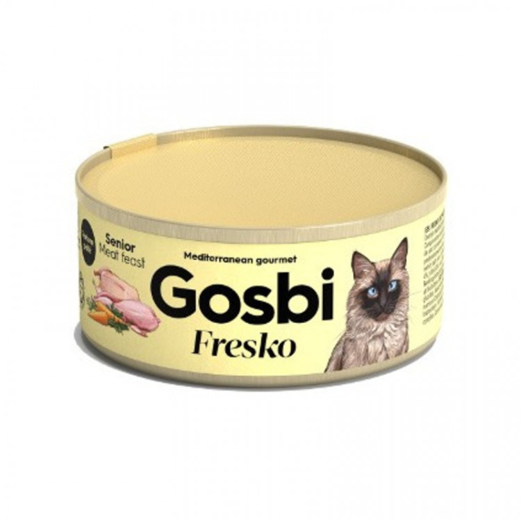 Влажный корм Gosbi Fresko для пожилых кошек мясной пир - 70 г