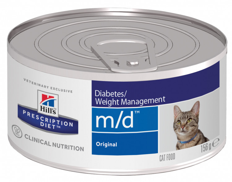 Hill's Prescription Diet m/d Diabetes, влажный диетический корм для кошек, при сахарном диабете - 156 г