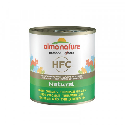 Almo Nature Classic Tuna and Corn консервированный корм с тунцом и кукурузой в бульоне для взрослых кошек - 280 г