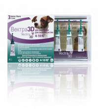 Vectra 3D капли инсектоакарицидные для собак 4-10 кг