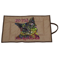 Кошка Василиса лежак-одеяло для кошек синий/розовый 40*60 см