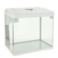 Prime аквариум с LED светильником, фильтром и кормушкой, белый 15 л