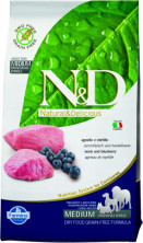Farmina N&D Grain - Free Canine Lamb & Blueberry Adult Medium сухой корм с мясом ягненка и черникой для взрослых собак - 12 кг