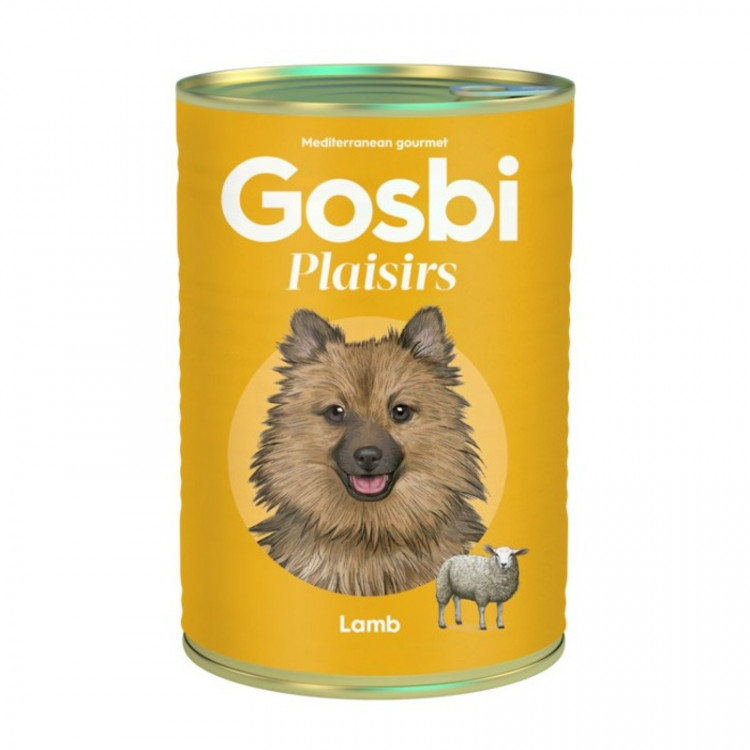Влажный корм Gosbi Plaisirs для взрослых собак с ягненком - 400 г