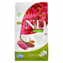 Farmina N&D Dog GF Quinoa Skin & Coat сухой беззерновой корм для взрослых собак для кожи и шерсти с уткой и киноа - 800 г