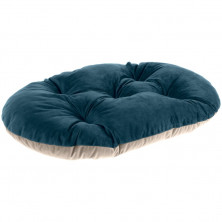 Ferplast Prince Cushion велюровая подушка для кошек и собак, сине-бежевая размер 55, 55x36 см