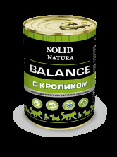 Solid Natura Balance консервы для собак, кролик - 340 г