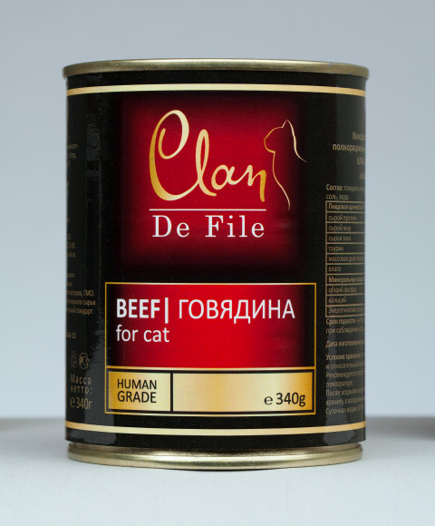 Консервы Clan De File для кошек с говядиной - 340 г