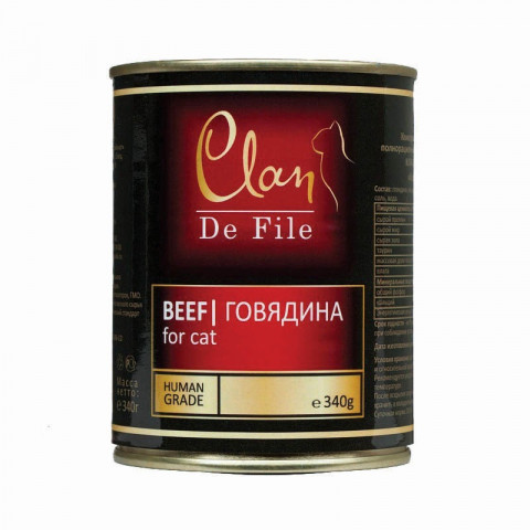 Консервы Clan De File для кошек с говядиной - 340 г