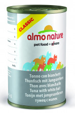 Almo Nature Classic Adult Cat Tuna&White Bait консервированный корм с тунцом и сардинками в бульоне для взрослых кошек - 40 г