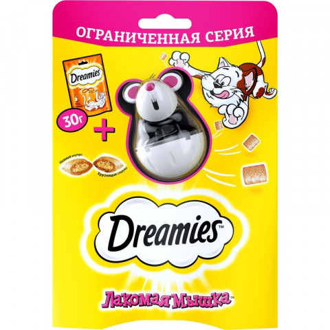 Dreamies игрушка для лакомств Лакомая мышка для взрослых кошек