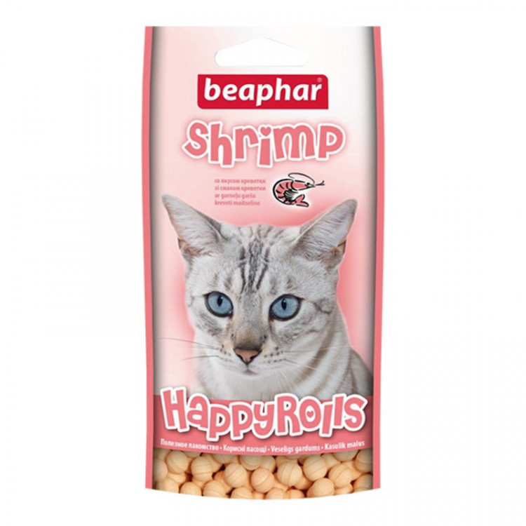 Beaphar Лакомство для кошек шарики с креветками 80 шт