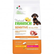 Trainer Natural Sensitive No Gluten Puppy & Junior сухой корм для щенков мелких пород с чувствительным пищеварением с уткой - 2 кг