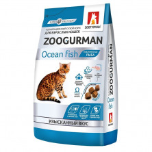 Сухой корм Зоогурман для взрослых кошек с океанической рыбой - 350 г