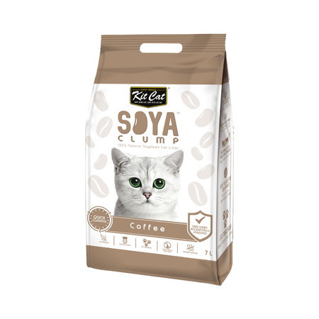 Kit Cat SoyaClump Soybean Litter Coffee соевый биоразлагаемый комкующийся наполнитель с ароматом кофе - 7 л