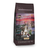 Landor Puppy сухой корм для щенков всех пород от 1 до 18 месяцев, с уткой и рисом - 1 кг