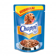 Chappi "Мясное изобилие" паучи консервированный корм с мясным ассорти для взрослых собак всех пород - 100 г