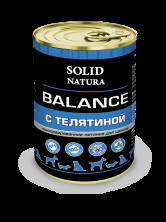 Solid Natura Balance консервы для щенков, телятина - 340 г