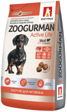 Сухой корм Зоогурман для взрослых собак мелких и средних пород с телятиной и языком - 10 кг