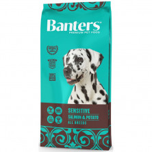 Сухой корм Banters Sensitive для взрослых собак с чувствительным пищеварением с лососем и картофелем - 15 кг