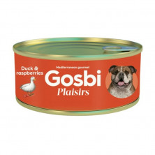 Влажный корм Gosbi Plaisirs для взрослых собак с уткой и малиной - 185 г