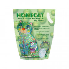 Homecat Яблоко силикагелевый наполнитель для кошачьих туалетов 3,8 л (1,8 кг) с ароматом яблока