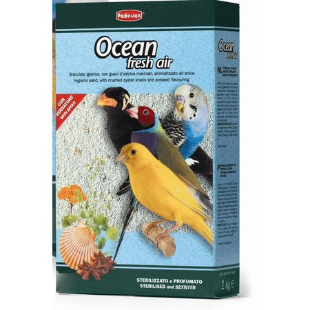 Минеральная добавка Padovan Ocean fresh air для декоративных птиц био-песок - 1 кг
