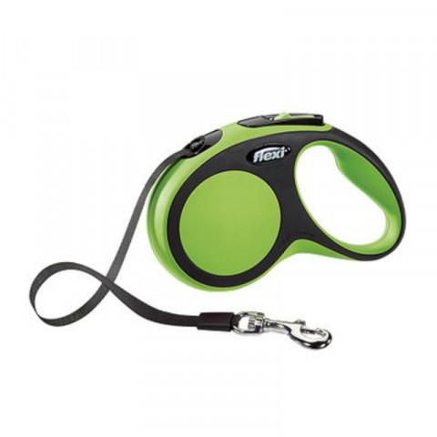 Рулетка Flexi New Comfort S (до 15 кг) лента 5 м черный/зеленый