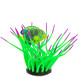 Gloxy флуоресцентная аквариумная декорация рыба хирург в анемоне, зеленая 11х8х12 см