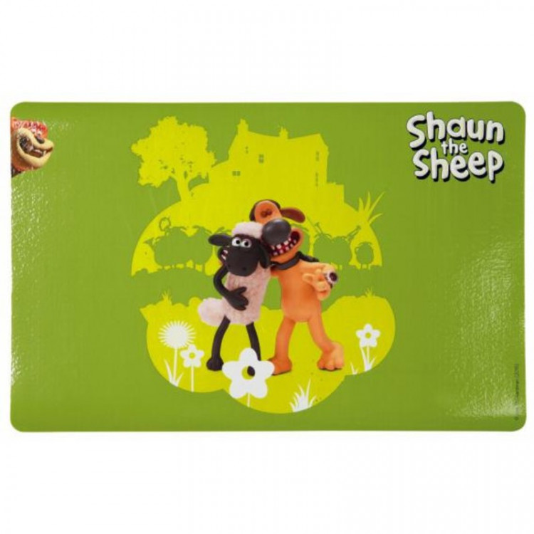 Коврик под миску Trixie Shaun the Sheep для собак 44х28 см зеленый 1 ш