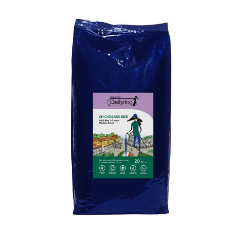 Dailydog Casual Dog Adult Medium Chicken and Rice сухой корм для взрослых собак средних пород с курицей и рисом
