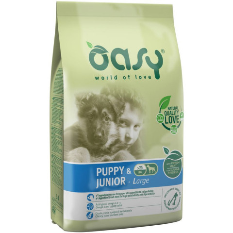 Oasy Dry Dog Puppy & Junior Large сухой корм для щенков крупных пород с курицей