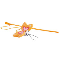 Rogz Catnip Butterfly Magic Stick Orange игрушка-дразнилка для кошек в виде удочки с кошачьей мятой, оранжевая