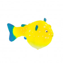Gloxy флуоресцентная аквариумная декорация рыба шар на леске, желтая 8х5х5,5 см