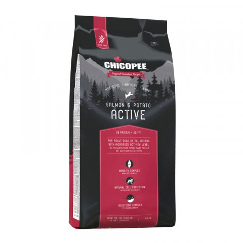 Chicopee HNL Active Salmon & Potato корм для активных собак всех пород с мясом лосося и картофелем 2 кг