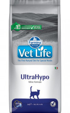 Farmina Vet Life Cat Ultrahypo ветеринарный диетический сухой корм для взрослых кошек с неблагоприятными реакциями на пищу - 10 кг