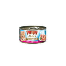 Влажный корм Petreet для взрослых кошек с кусочками тунца и креветок в рыбном супе - 70 г