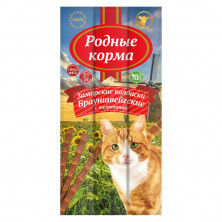 Родные корма Брауншвейгские Заморские колбаски лакомство для кошек с телятиной - 17 г 1 ш