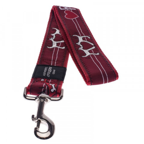 Поводок для собак ROGZ Fancy Dress XXL-40мм 0,5 м (Собаки на красном) 1 ш