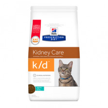 Hill's Prescription Diet k/d Kidney Care сухой диетический корм для кошек для поддержания здоровья почек с тунцом - 1.5 кг