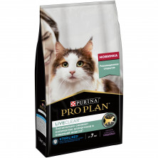Pro Plan LiveClear сухой корм для стерилизованных кошек старше 7 лет, снижающий количество аллергенов в шерсти, с индейкой - 1,4 кг