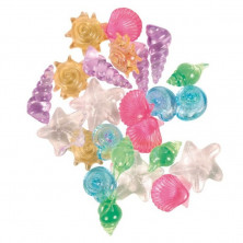 Trixie Разноцветные прозрачные ракушки для аквариума, 24 шт.