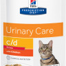 Влажный диетический корм для кошек Hill's Prescription Diet c/d Multicare Urinary Stress при профилактике цистита и мочекаменной болезни (мкб), в том числе вызванные стрессом, с курицей - 85 г