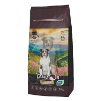 Landor сухой корм для пожилых и взрослых собак всех пород с функцией улучшения мозговой деятельности, с уткой и рисом - 3 кг