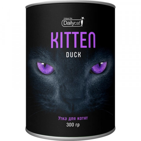 Сухой корм Dailycat Unique line Kitten для котят с уткой - 300 г