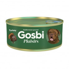 Влажный корм Gosbi Plaisirs для взрослых собак с индейкой - 185 г